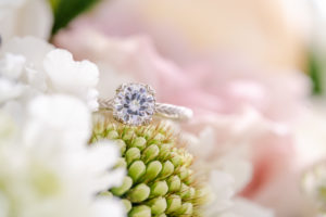 Close-up ring photo with flowers -How to your include your family in your elopement 